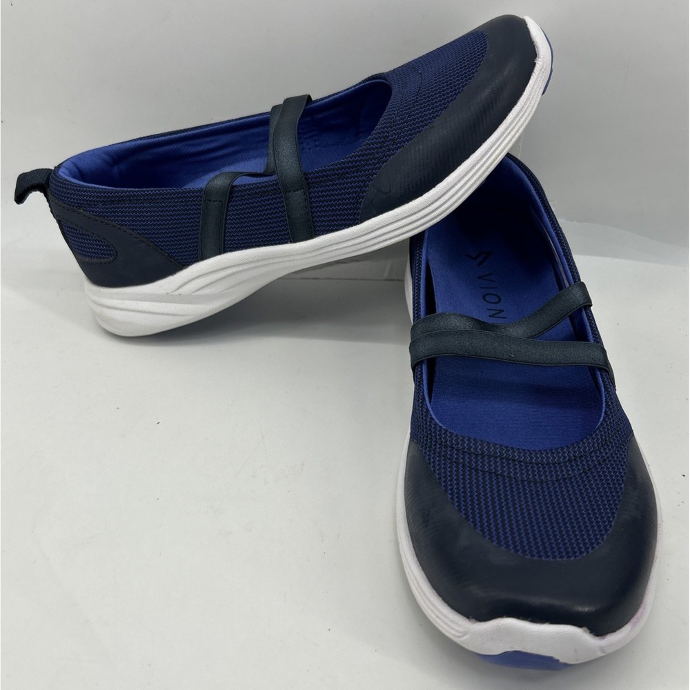 Vionic Agile Opal Blue Mary Jane Slip On Sneaker Women's Size 7.5